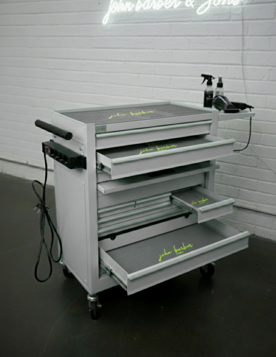 BARBER TROLLEY PRO – Κινητό καρότσι σε διάφορα χρώματα – Απολύμανση UV – Καρότσι κουρείου