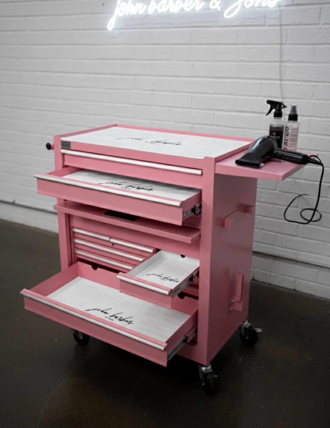 BARBER TROLLEY PRO – Κινητό καρότσι σε διάφορα χρώματα – Απολύμανση UV – Καρότσι κουρείου