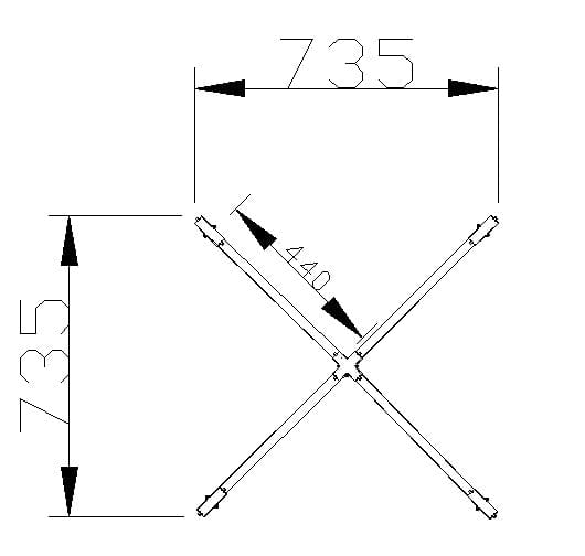 johnbarbersons S : 73.5x73.5cm LED Lichtsystem Panels X Muster