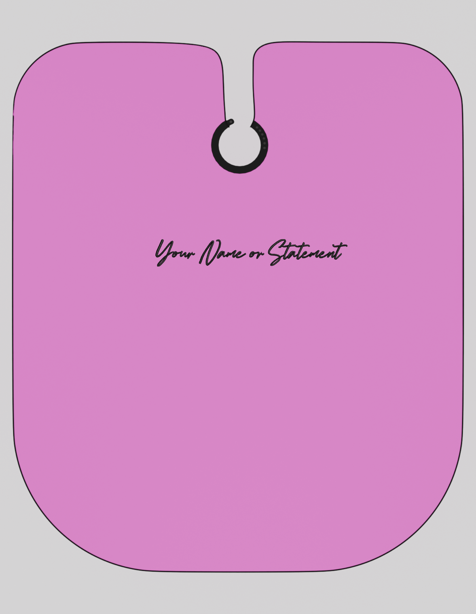 Elegant pink premium cape with optional logo branding
