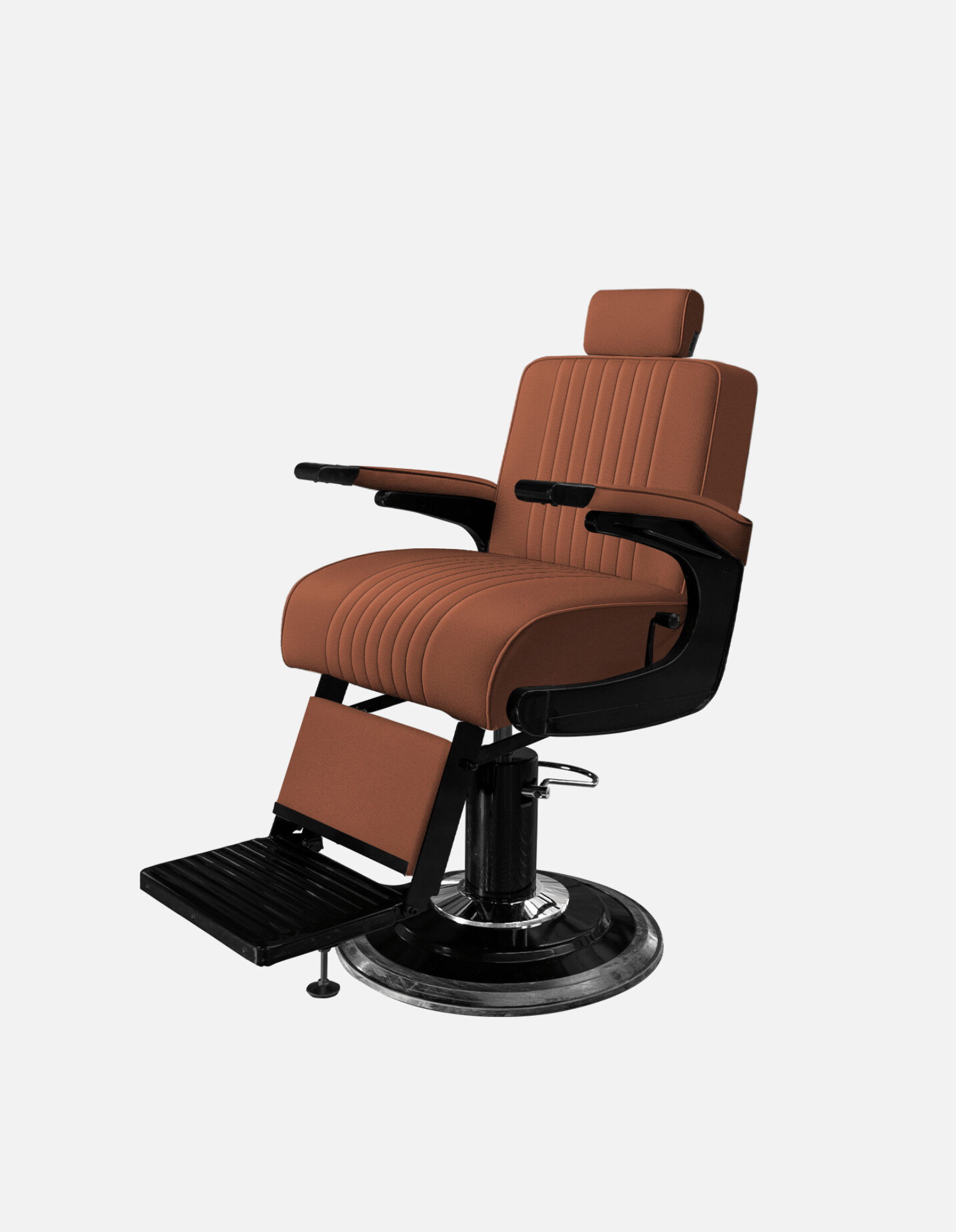 Premium Barberstuhl New School Braun für Barbershop und Friseursalon