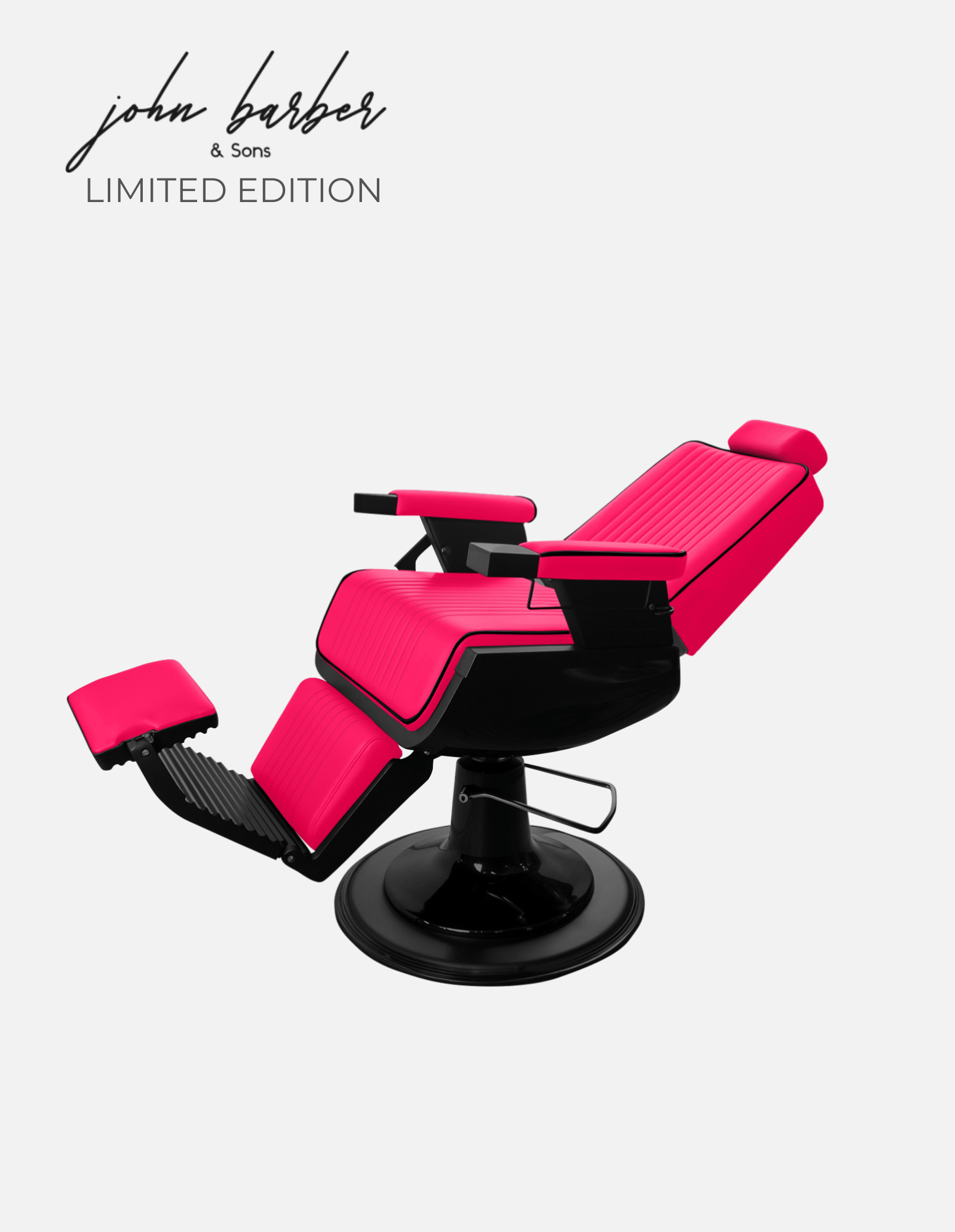 Ripped Guardian Barberstuhl Hot Pink Limited Edition für Friseursalon
