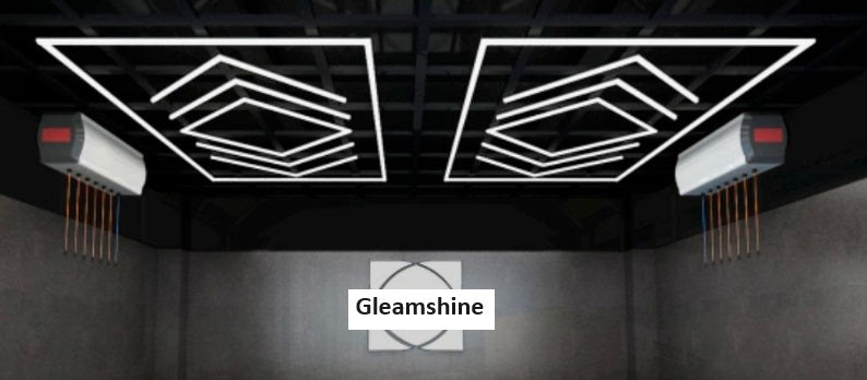 Gleamshine LED lighting system 2.43m x 4.84m