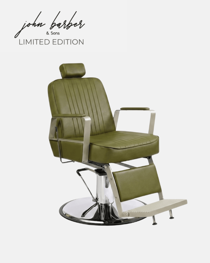 Verde muschio tinta unita – Edizione limitata poltrona da barbiere unisex
