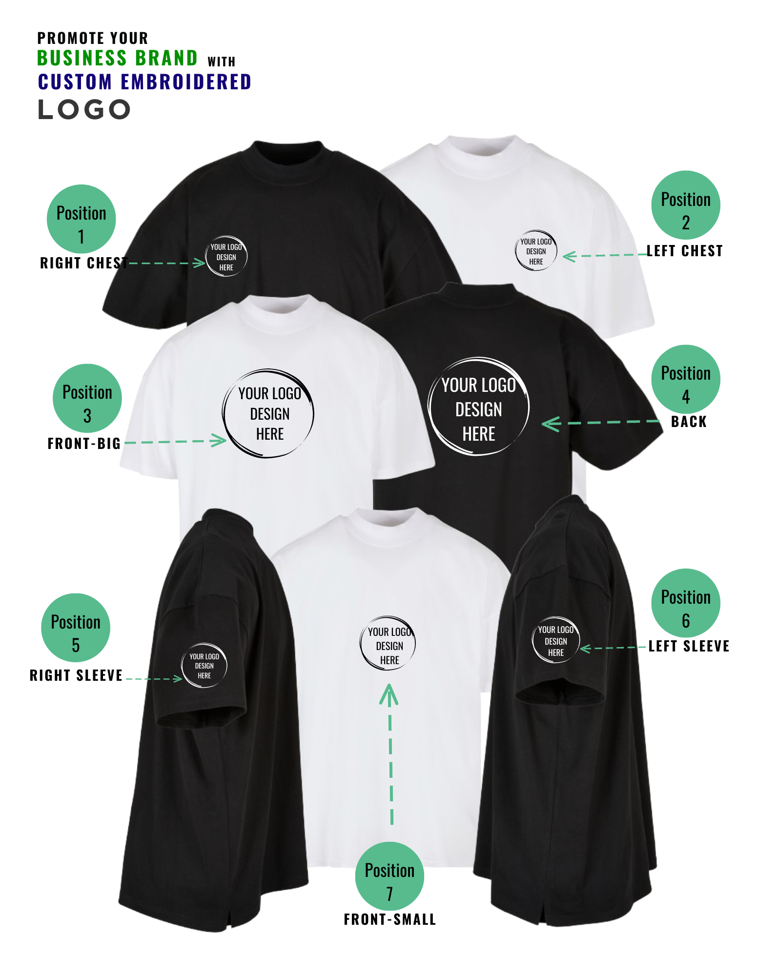 Store T-shirt with "mock neck" collar with your logo