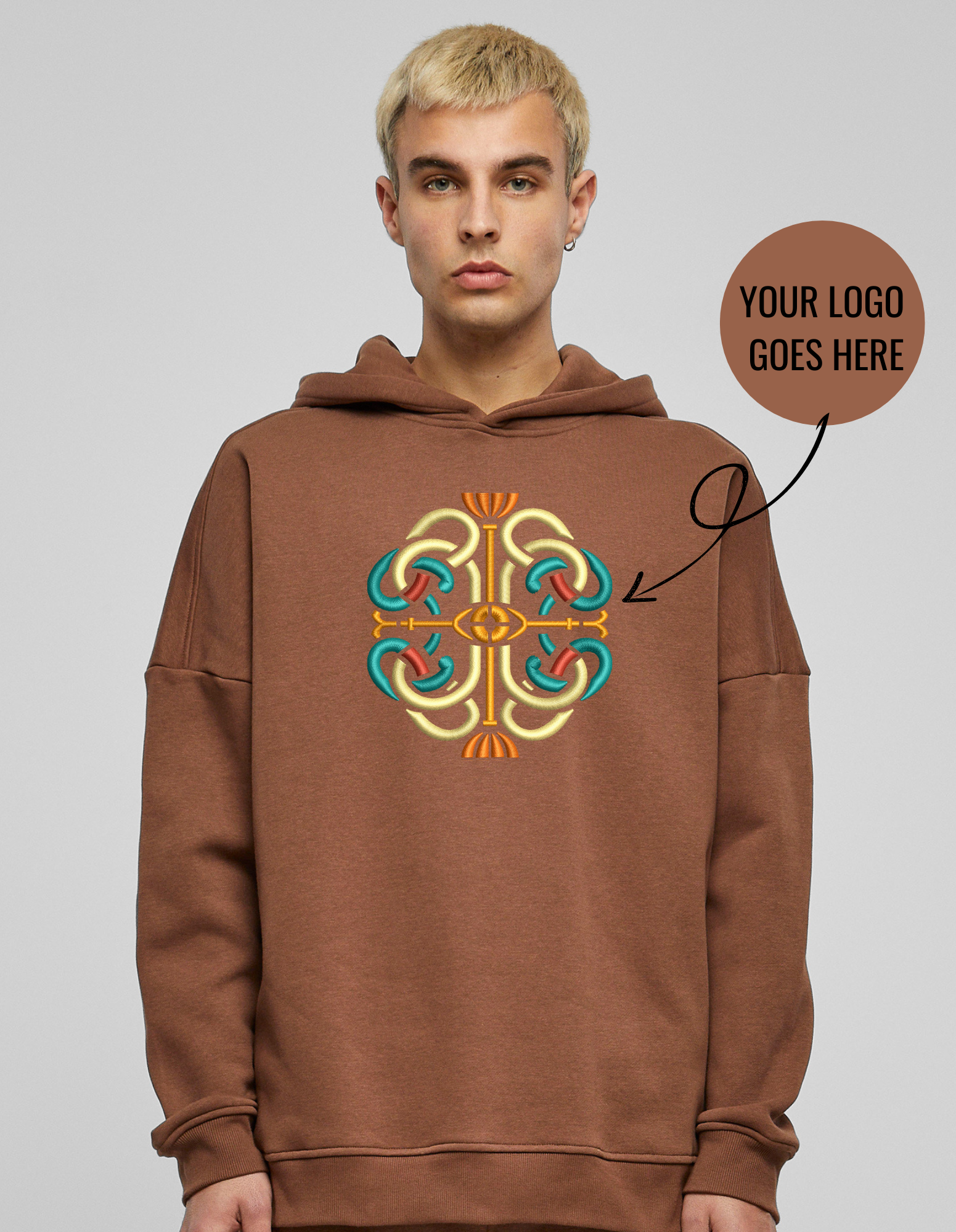 Oversized hoodie met jouw logo