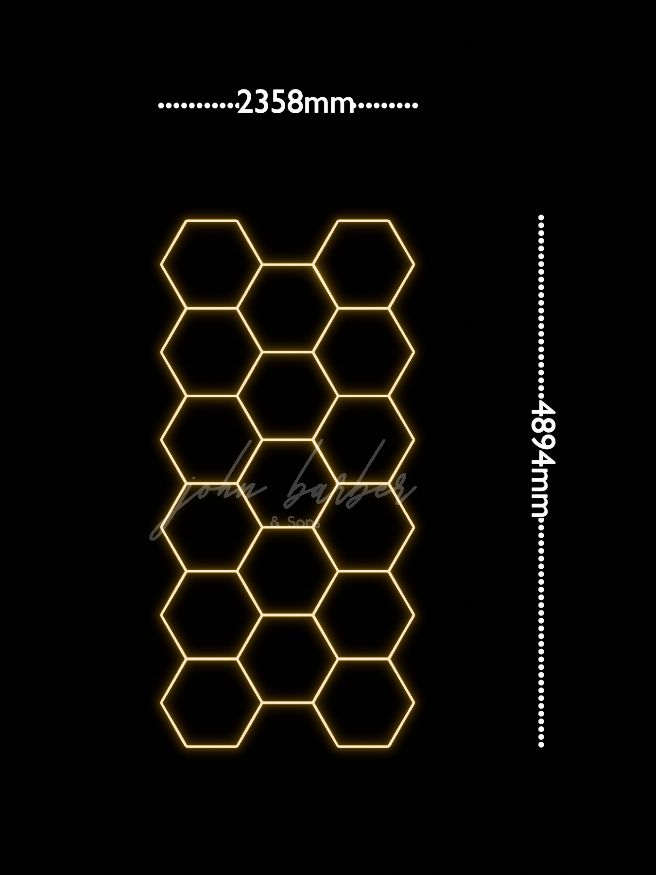 Hexagon Lichtsystem warm weiss 3000K 4000K