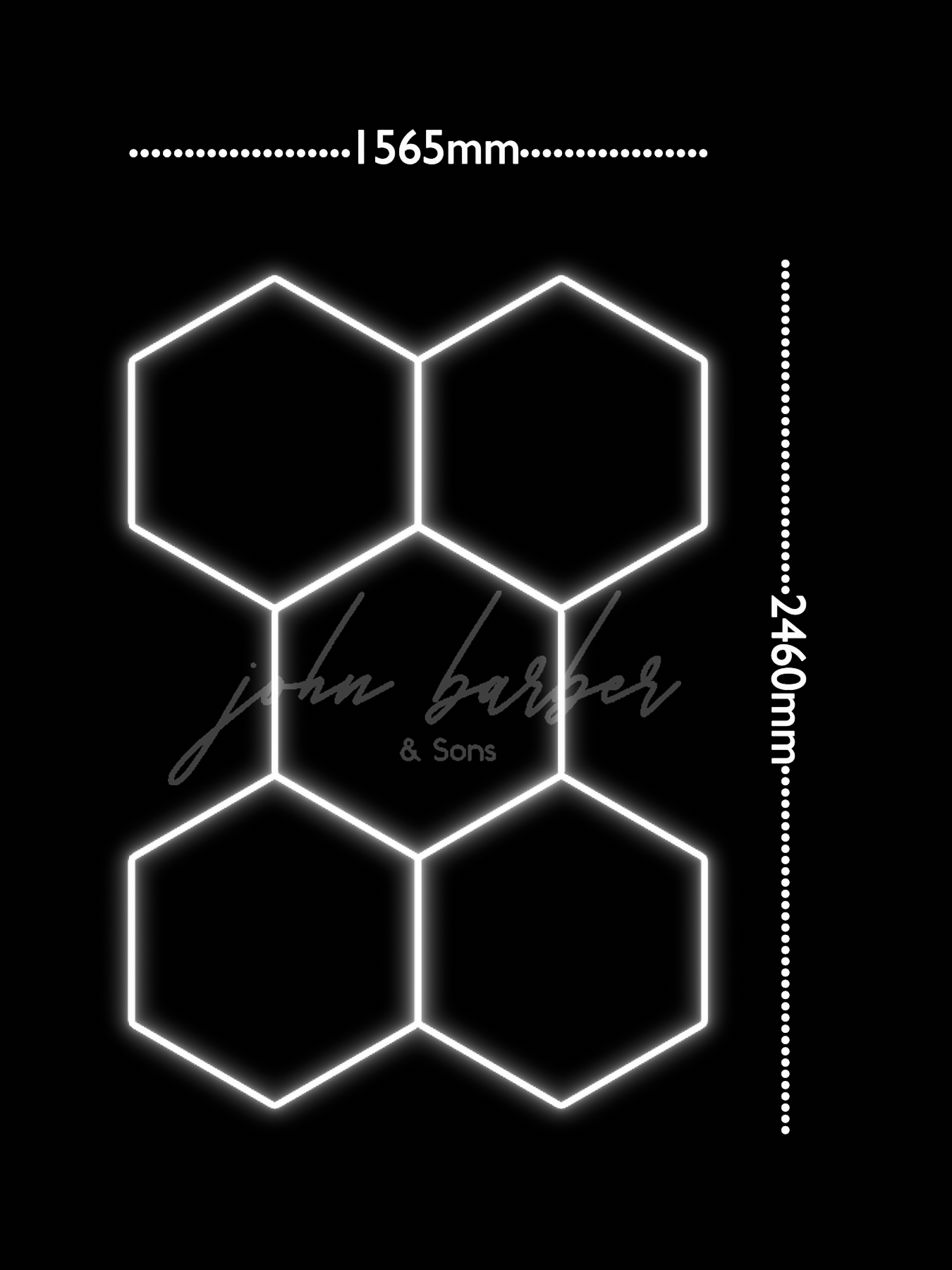 Ensemble de 5 lumières de performance DEL hexagonales GRID MULTI