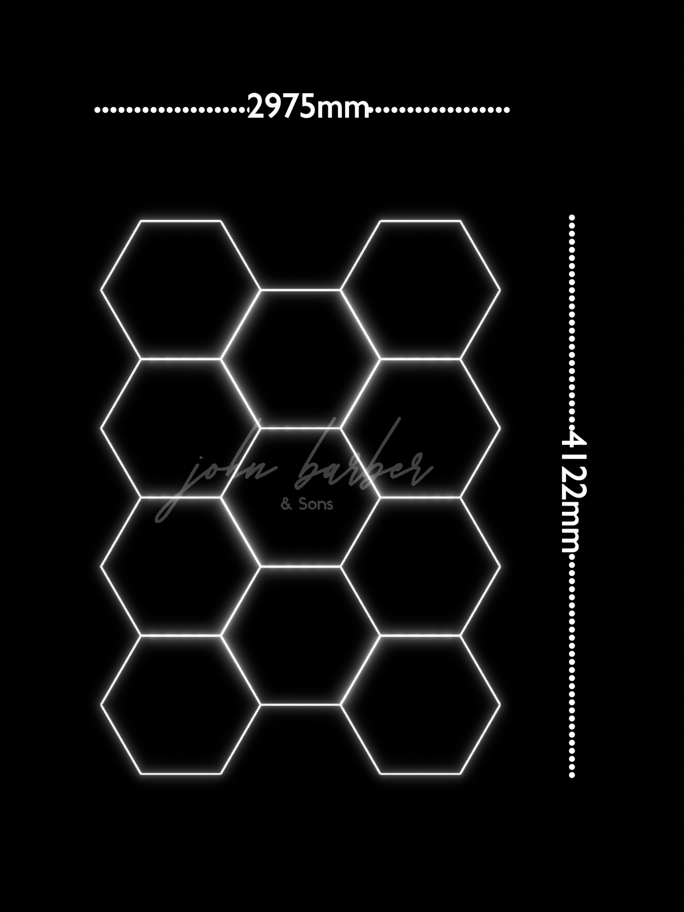 Hexagon LED Lichtsystem verschiedene Größen