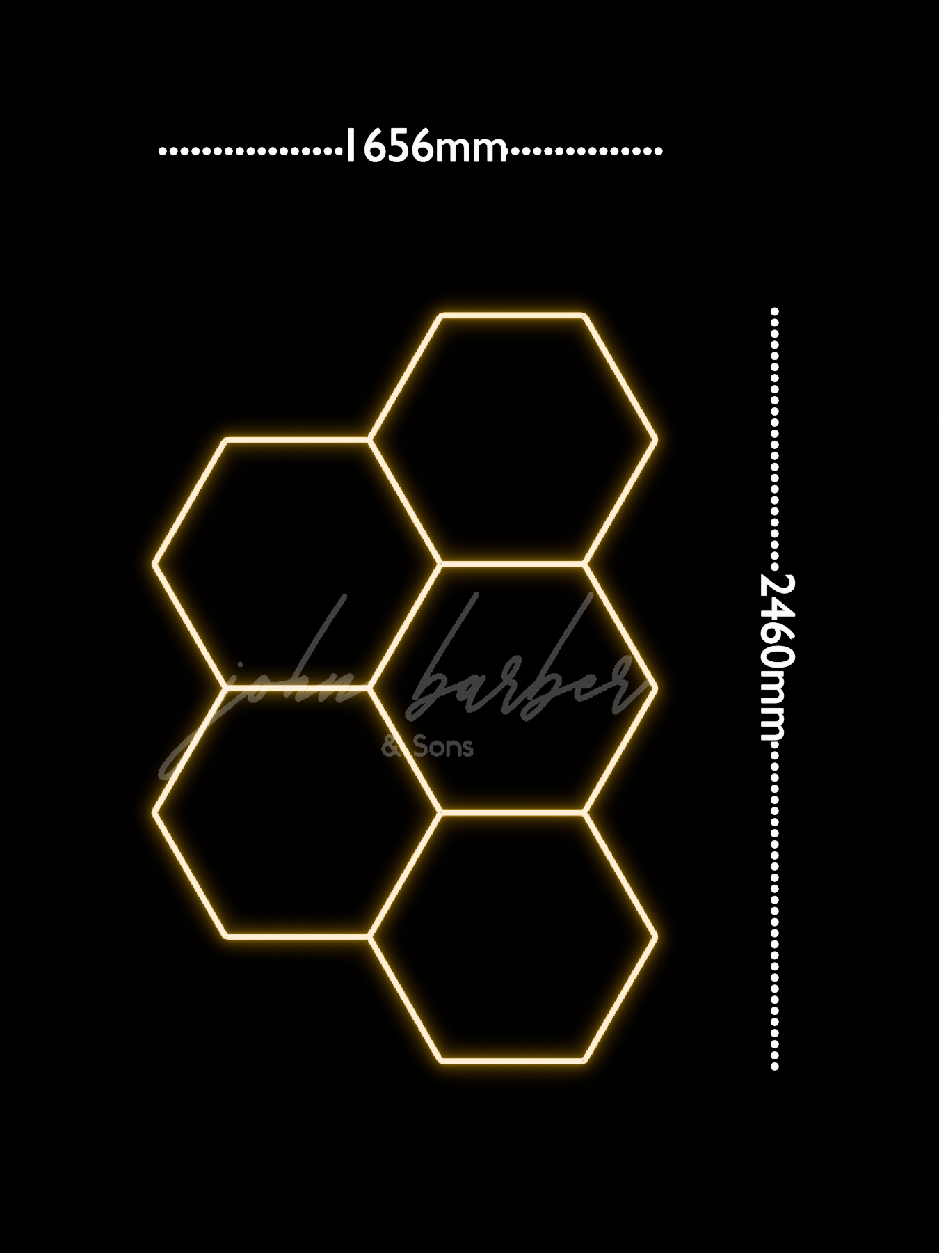 Sistema di illuminazione Hexagon bianco caldo 3000K 4000K