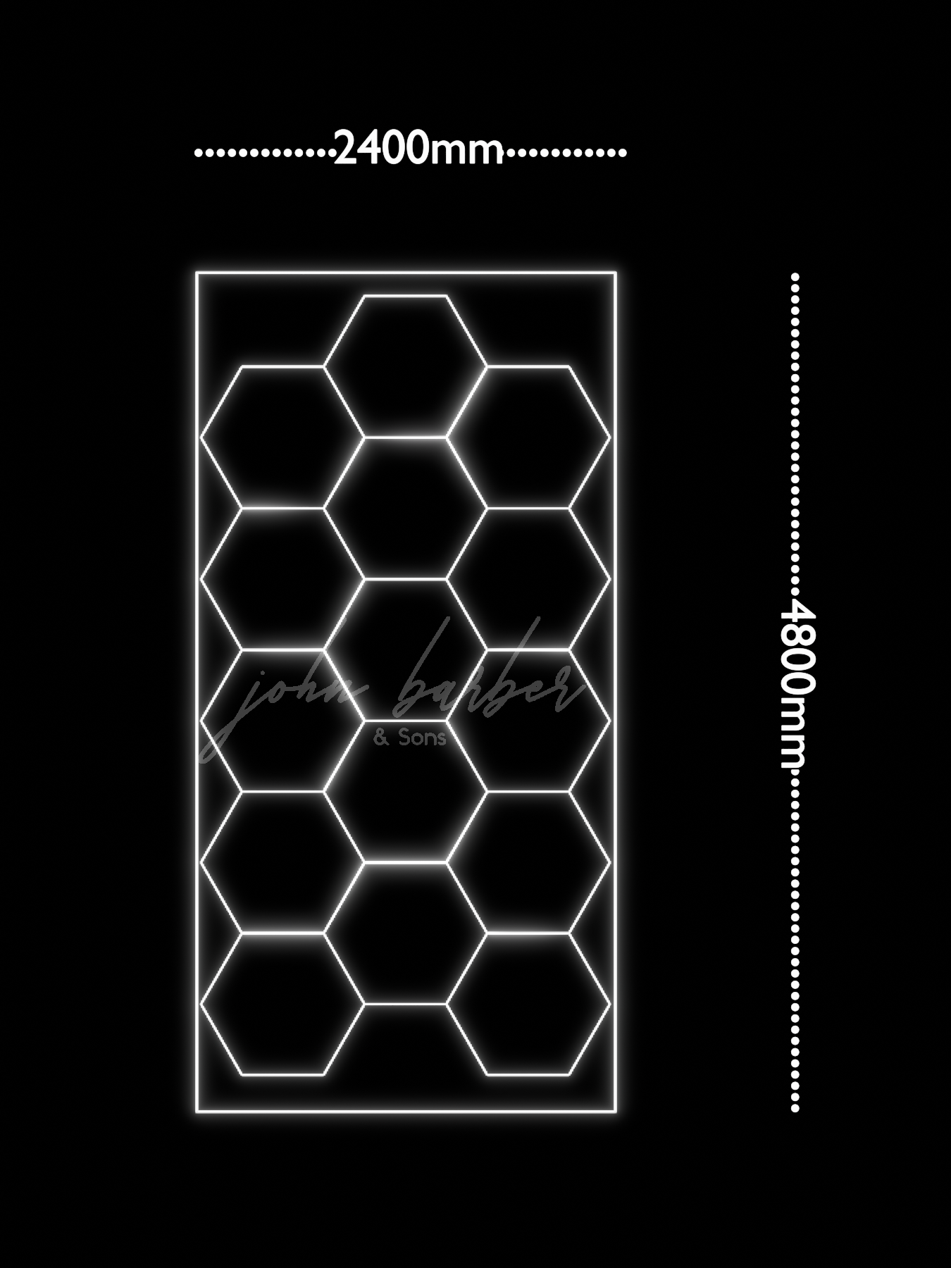 Hexagon LED Lichtsystem verschiedene Größen