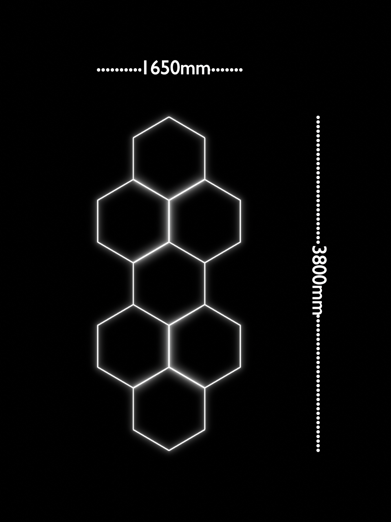 Hexagon LED Lichtsystem verschiedene Größen