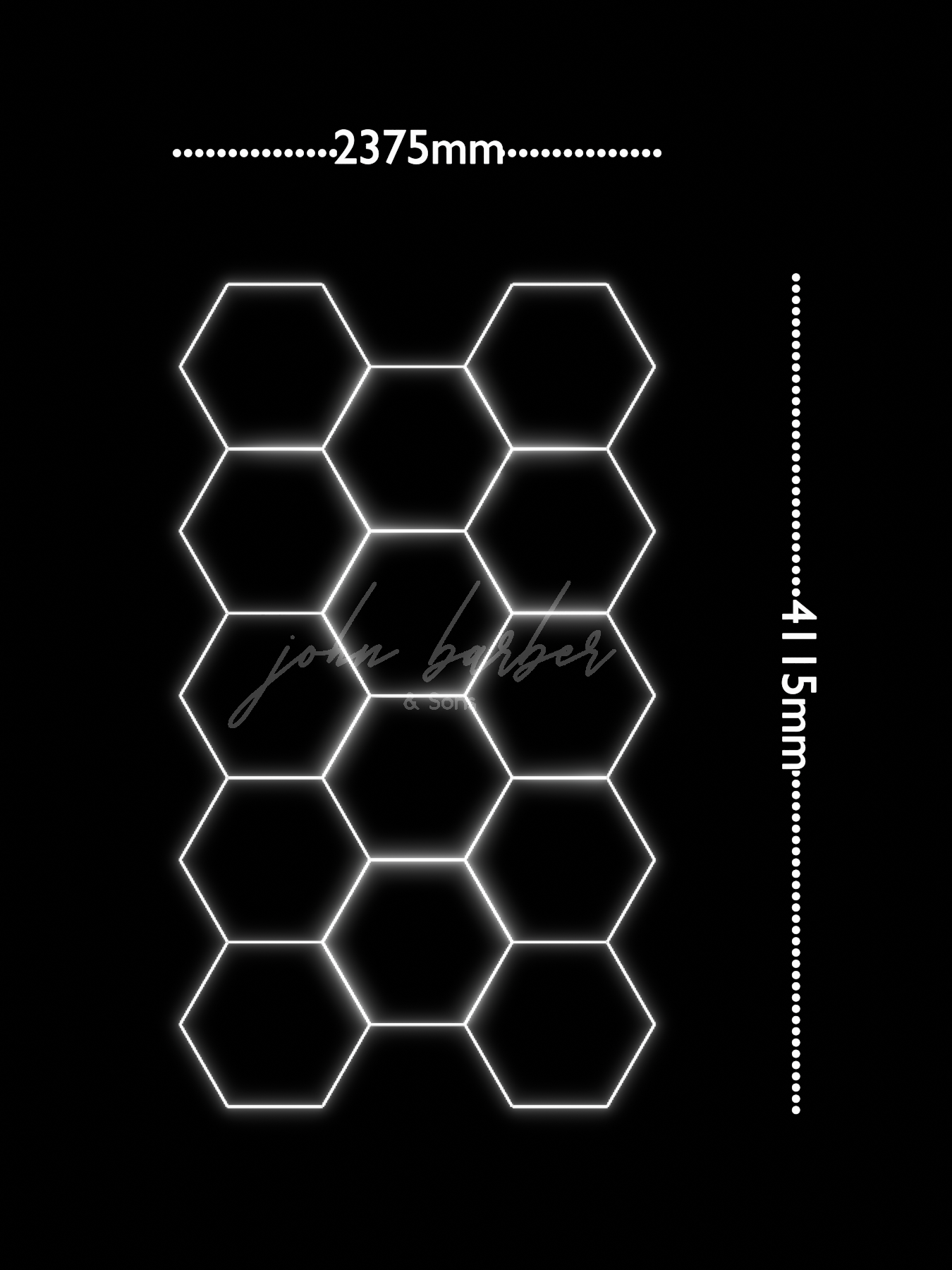 Hexagon LED Lichtsystem verschiedene Größen