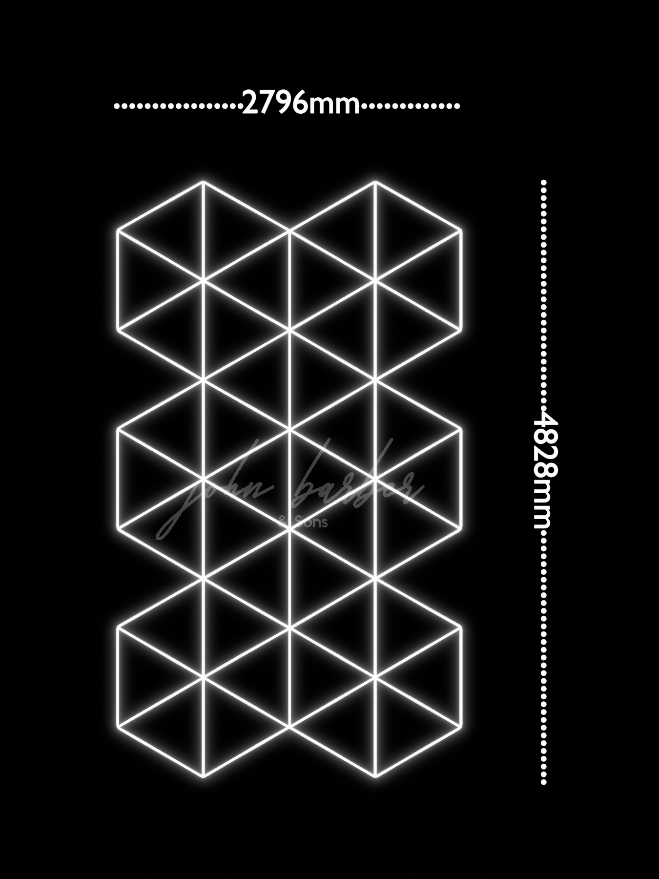 Sistema de iluminação LED Lumenza 4,82m x 2,79m