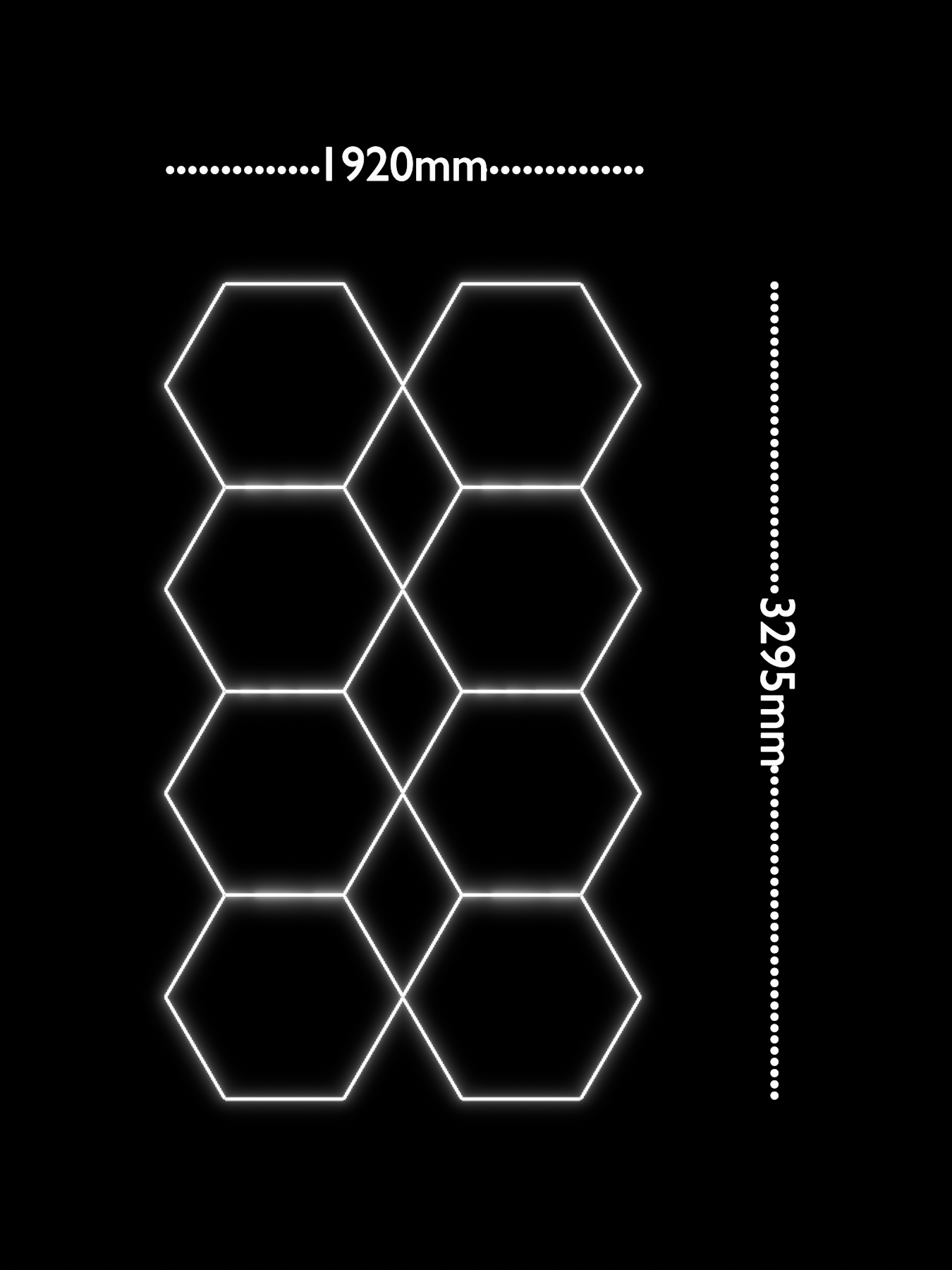 Hexagon LED Lichtsystem verschiedene Größen