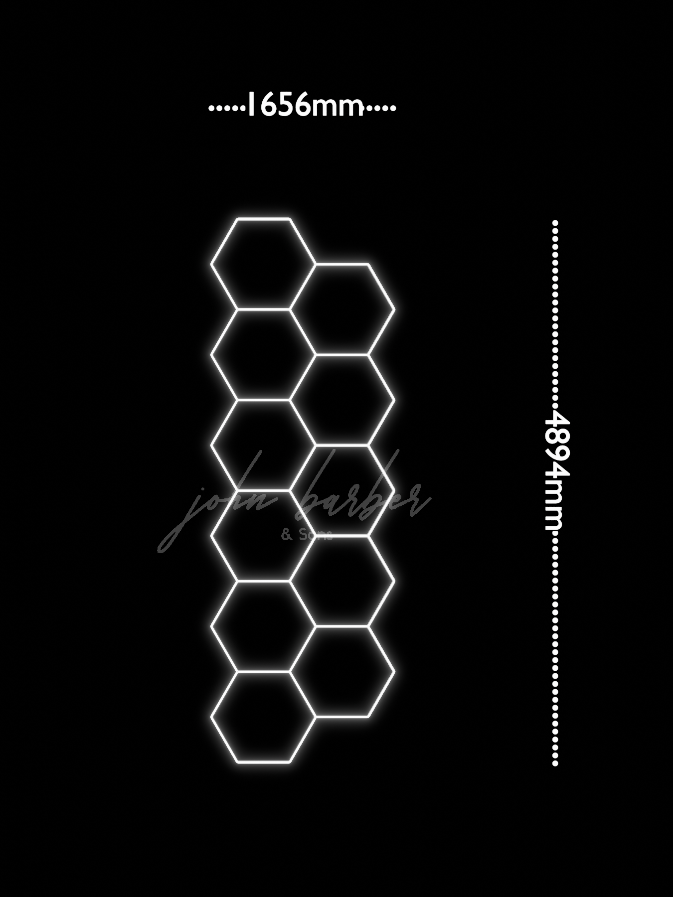 Sistema di illuminazione Hexagon bianco caldo 3000K 4000K