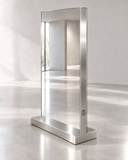 Reverse three-quarter view of the JBS Podium double-sided mirror station