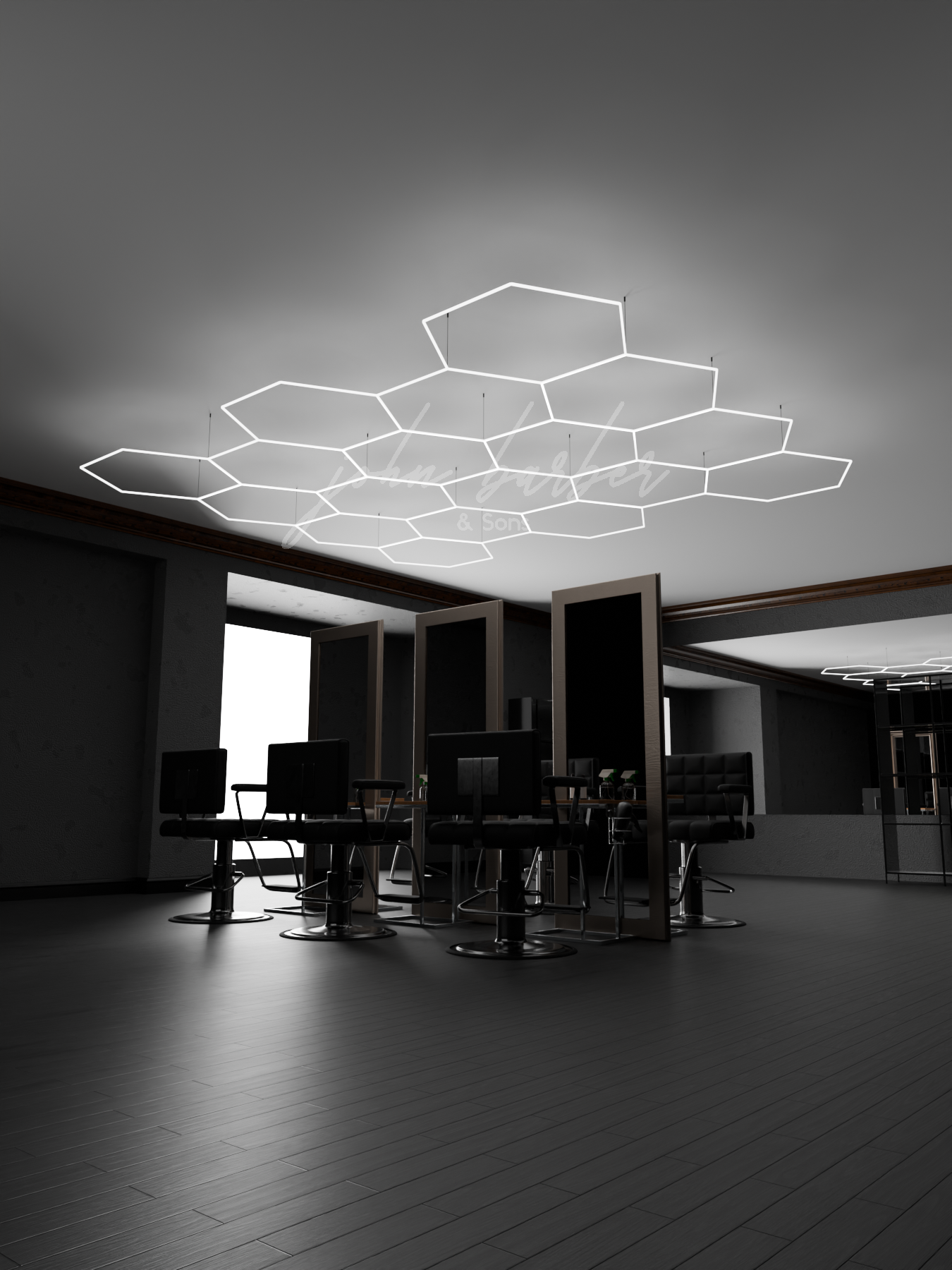 Hexagon LED Lichtsystem verschiedene Größen