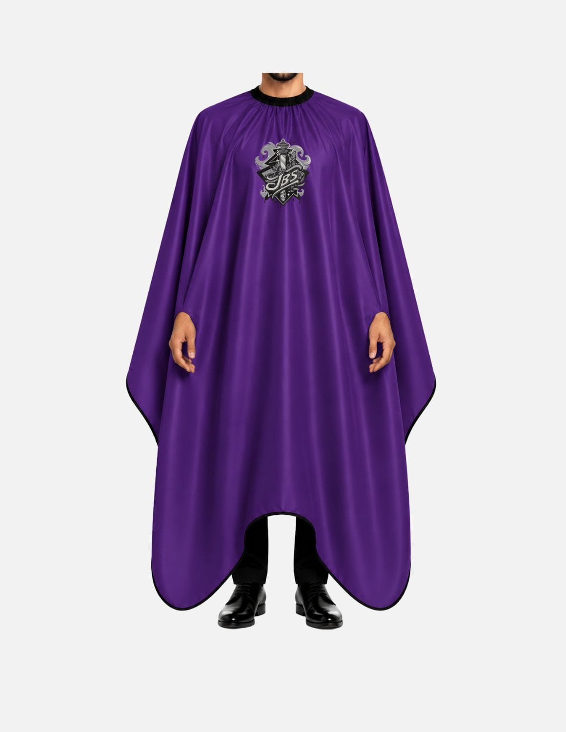 hands free cape with detailed logo purple