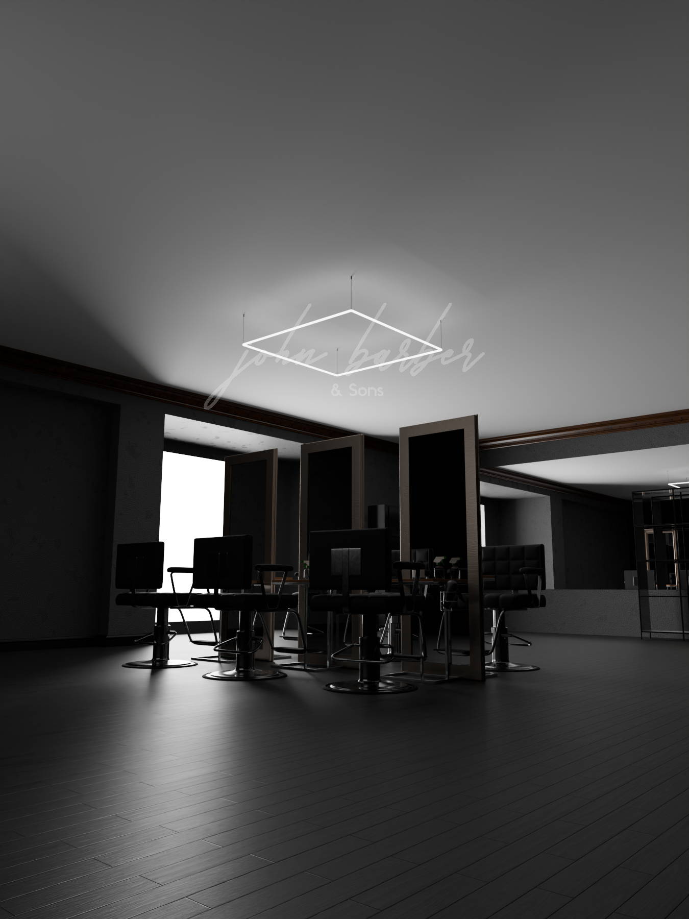 LED Lichtsystem Quadrat Design