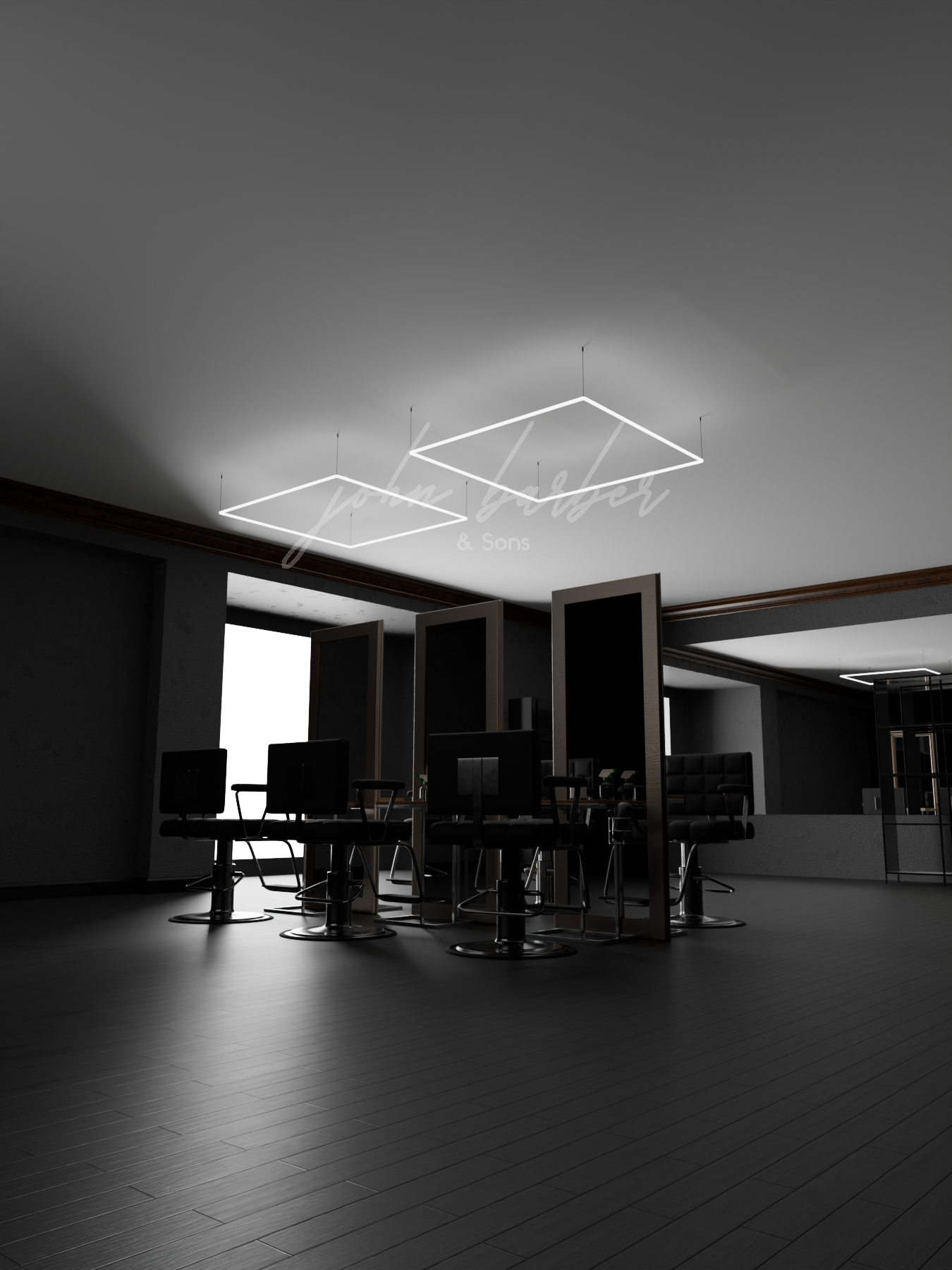 Design quadrato del sistema di luce LED