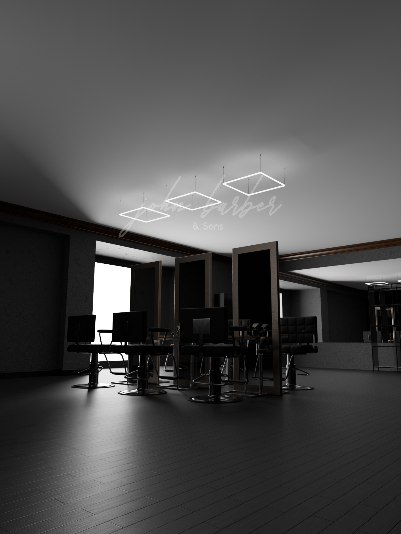 LED Lichtsystem Quadrat Design