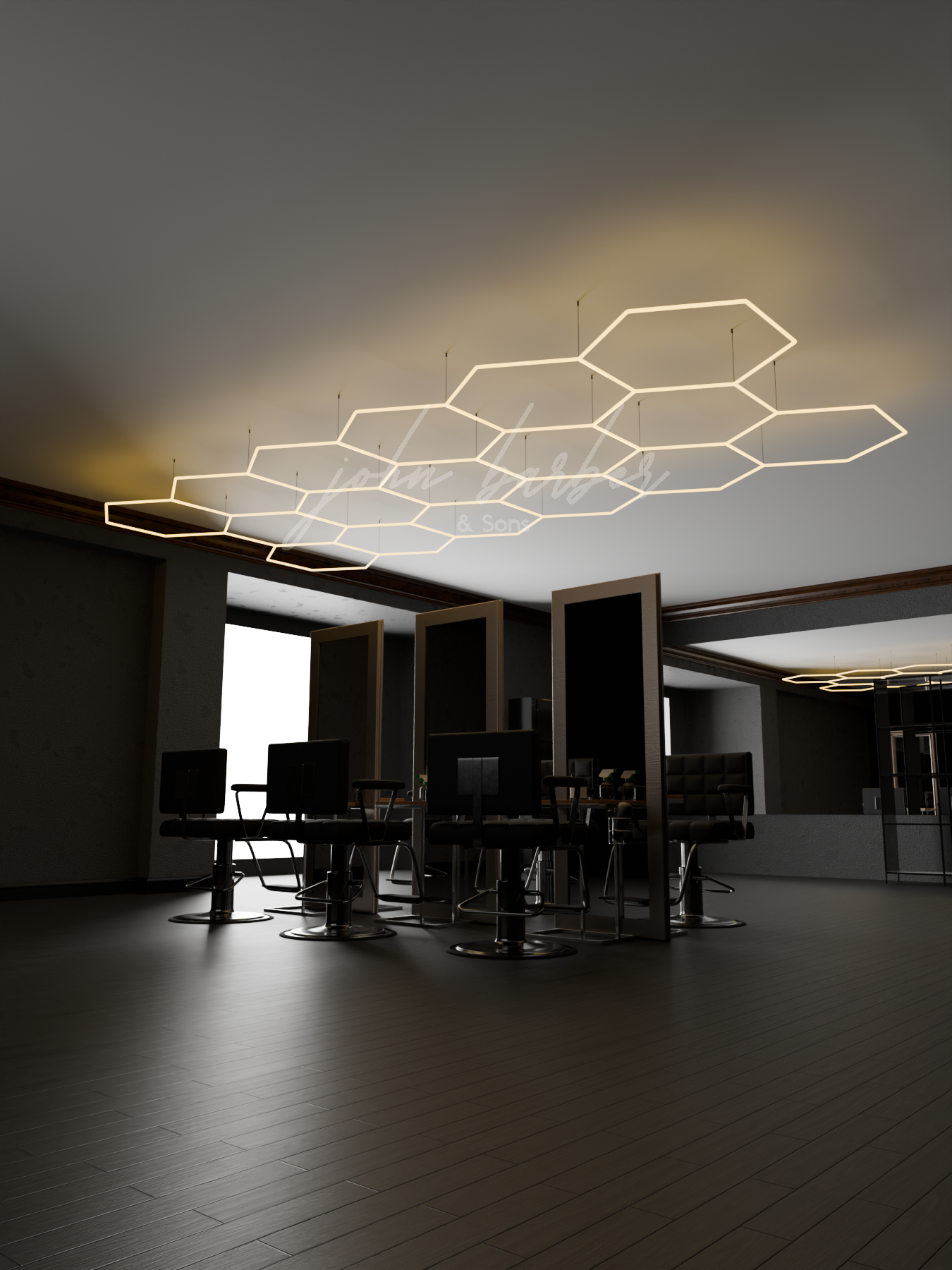 Sistema di illuminazione Hexagon bianco caldo 3000K 4000K