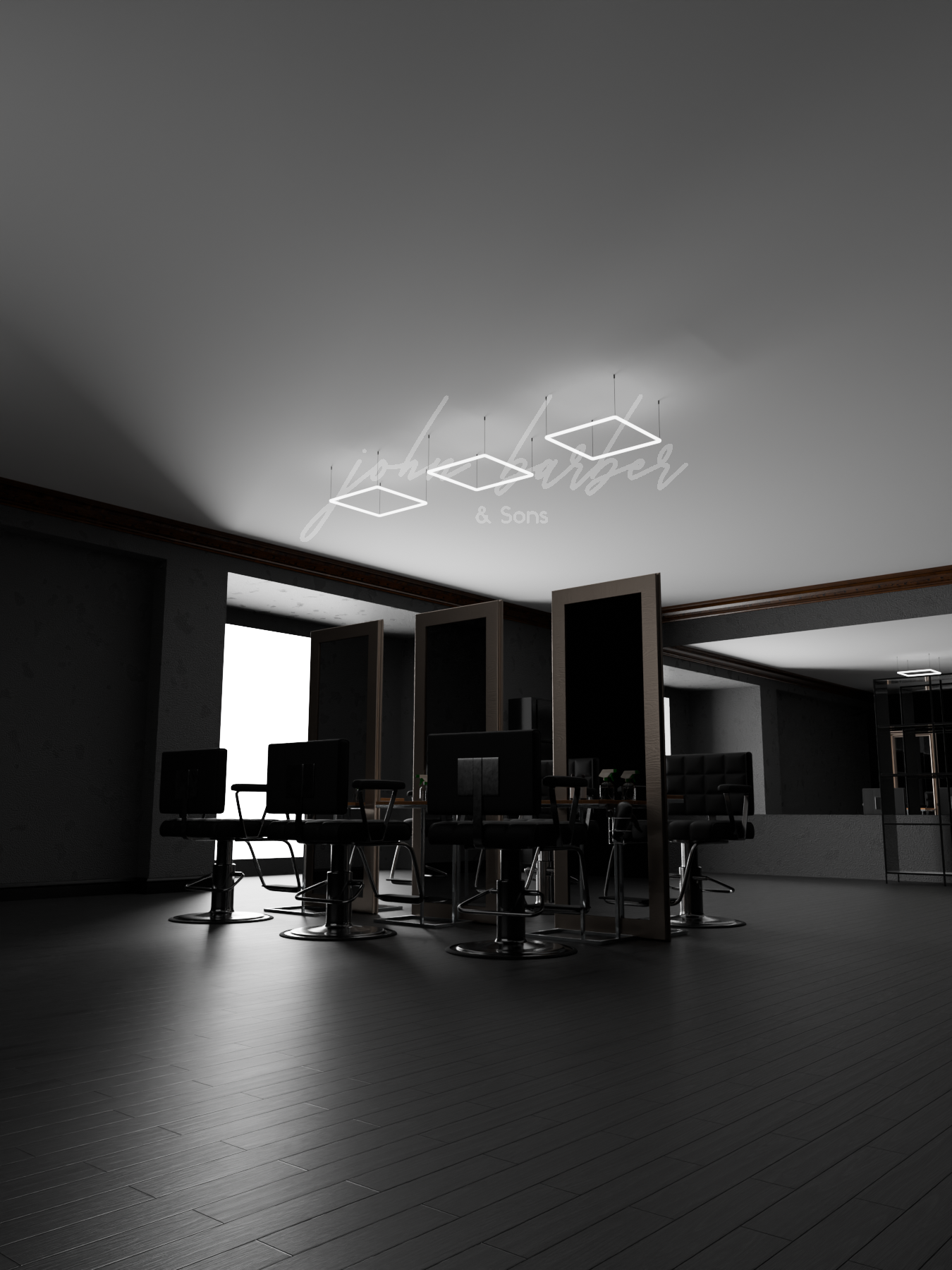 LED Lichtsystem Quadrat Design