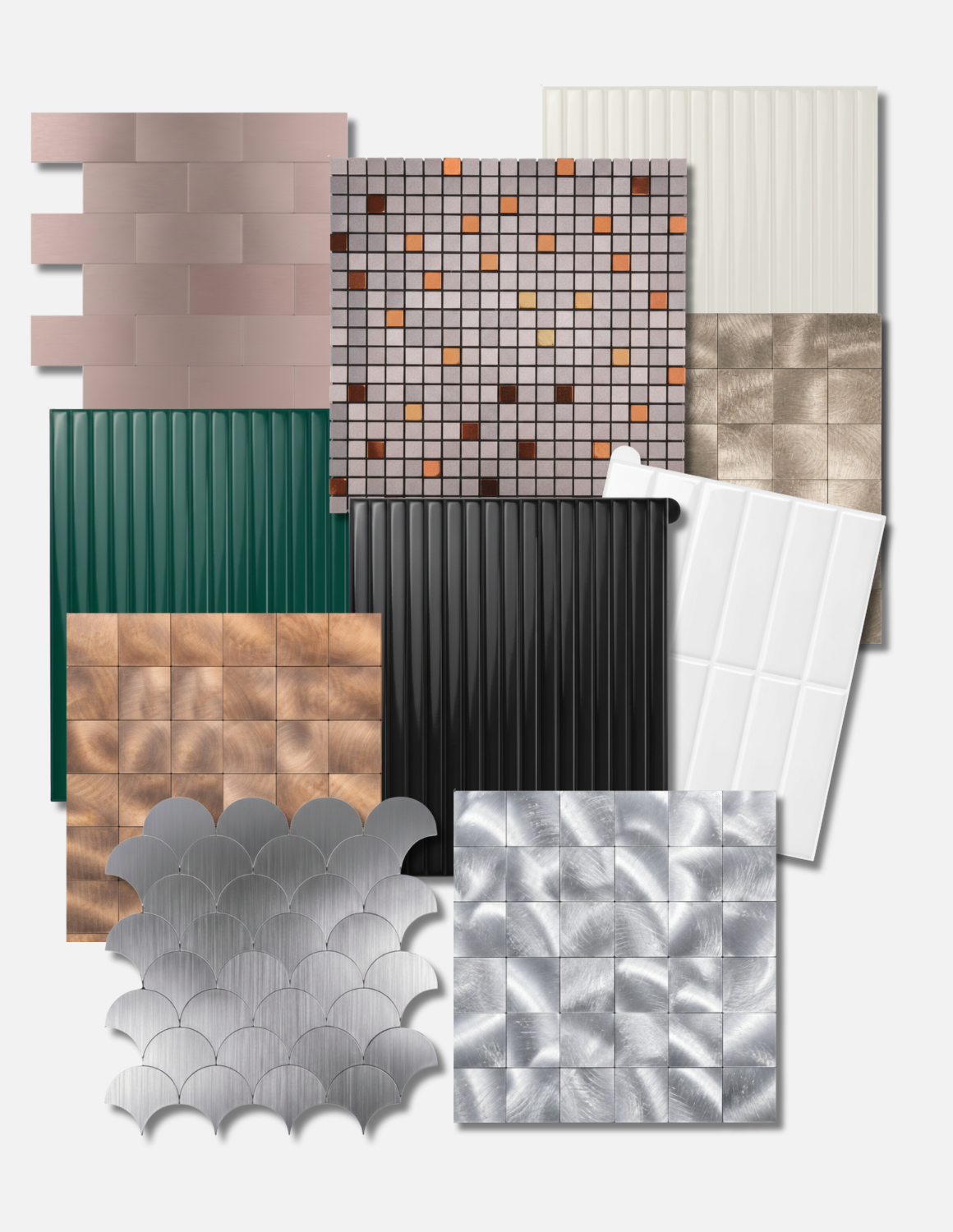 Dekorativní samolepicí kovové obklady pro kadeřnictví a kosmetická studia