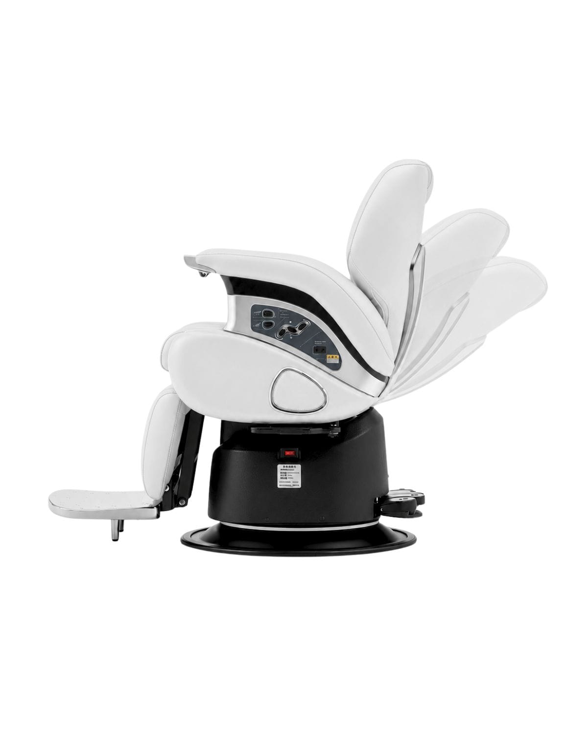 JBS e-Prestige 1.0 Weiß — Vollelektrischer Barberstuhl & Friseurstuhl mit elektrischer Höhenverstellung, elektrischer Neigung & Memory-Funktion | Premium-Stuhl für Barbershop, Friseursalon & Studio