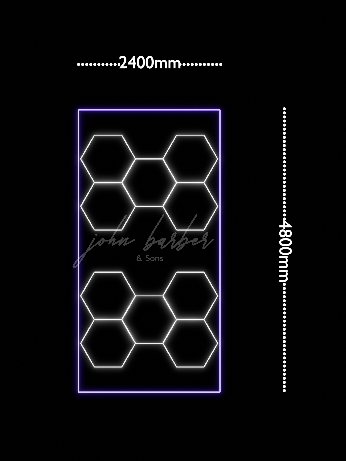 Prism Fusion Lichtsysteme 2.4m x 4.8 in Kaltweiß-Ton mit RGB-Rahmen