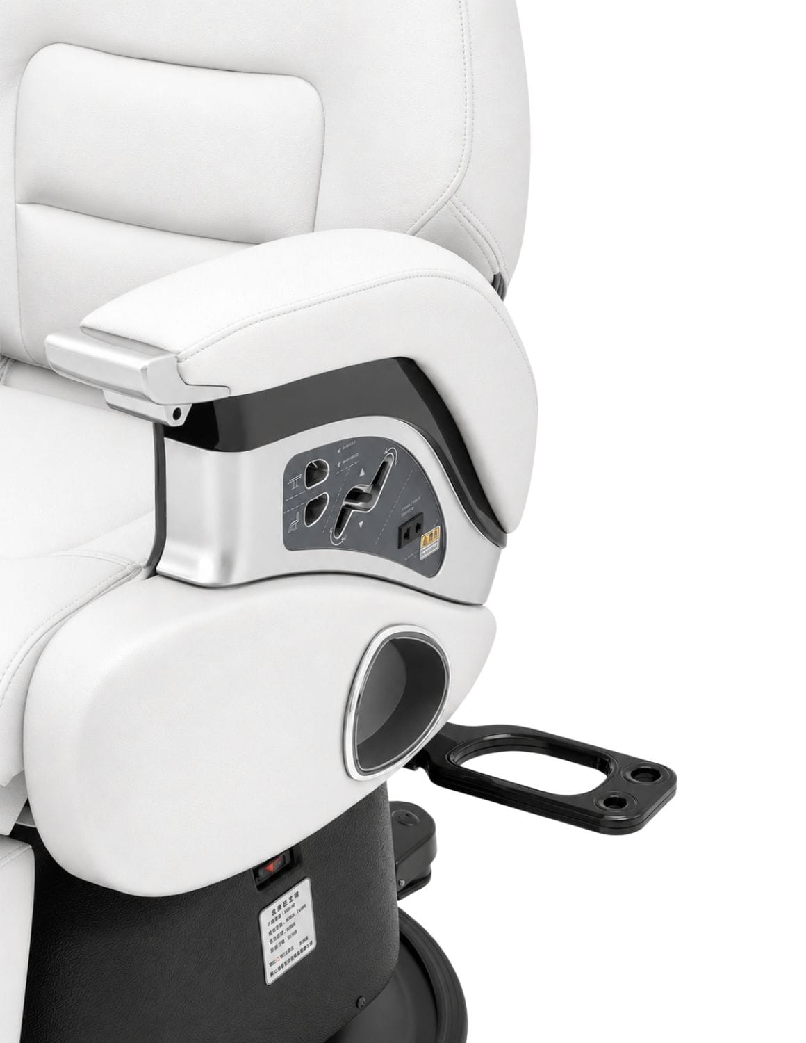 JBS e-Prestige 1.0 Weiß — Vollelektrischer Barberstuhl & Friseurstuhl mit elektrischer Höhenverstellung, elektrischer Neigung & Memory-Funktion | Premium-Stuhl für Barbershop, Friseursalon & Studio